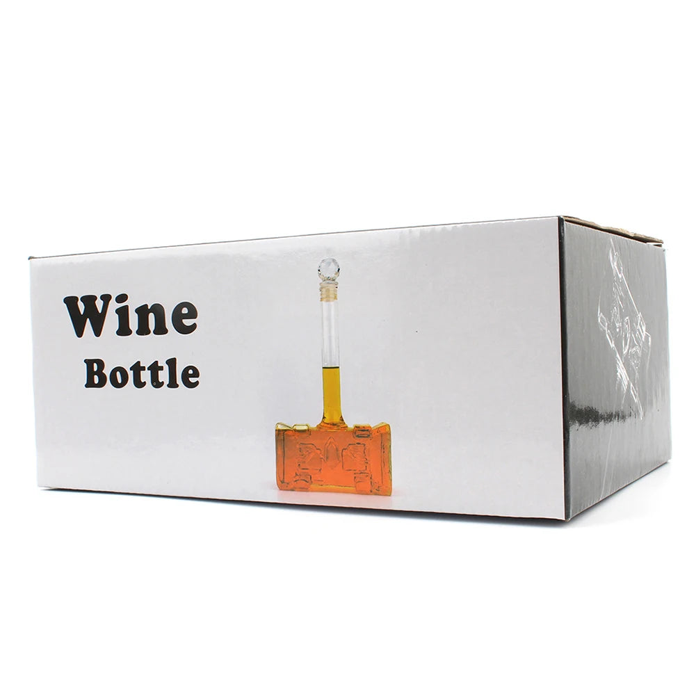 Decantador de Vinho Prático de 400ml em Forma de Martelo, Aerador para Vinho Tinto, Decantador para Champanhe, Brandy, Vodka e Copos de Vidro