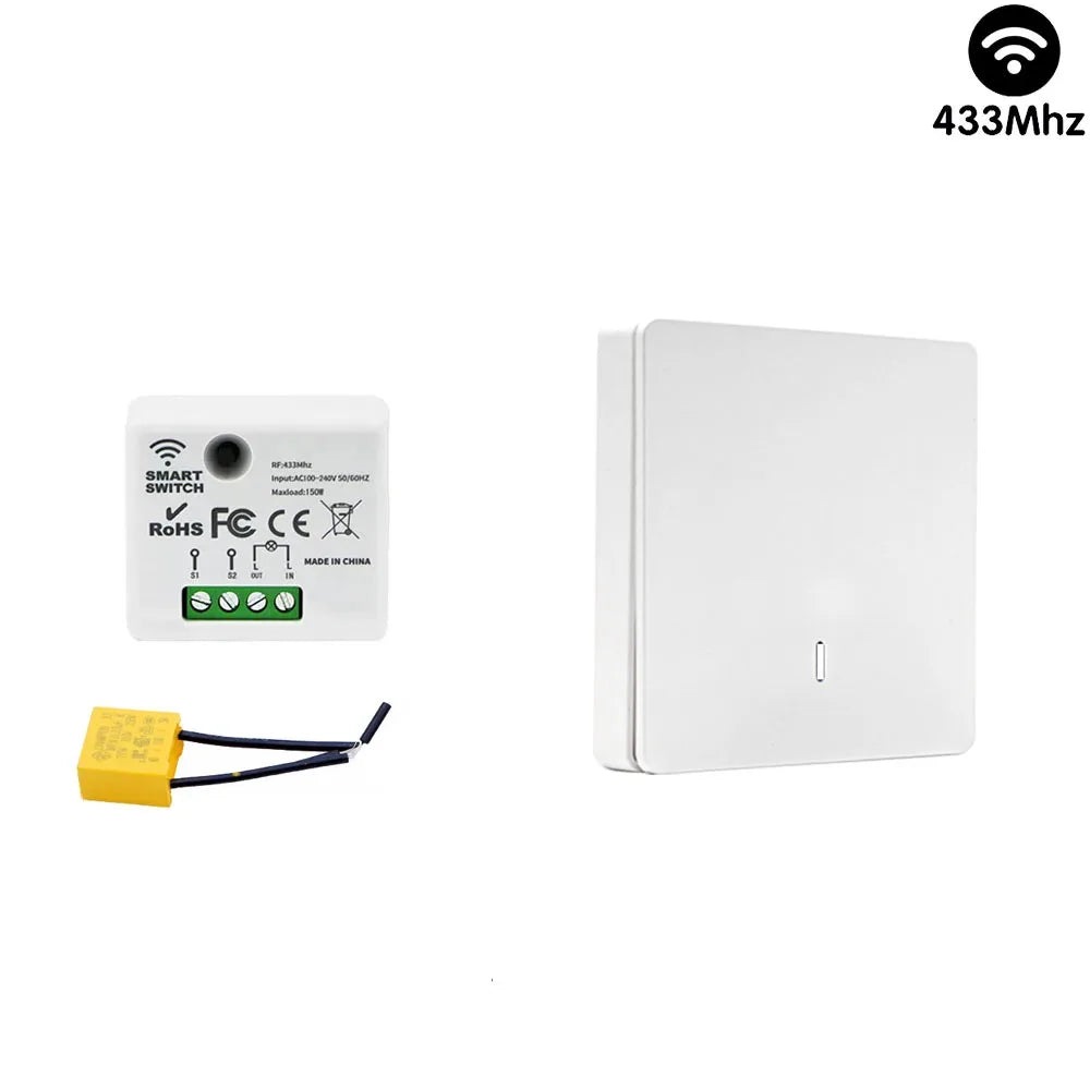 Módulo de interruptor de luz RF, opções de embalagem de 1/2 canais
