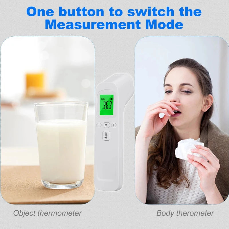 AiQUE Infrared Thermometer Digital LCD Body Measurement Kids Adult Fever IR Children Non-Contact Termometro 