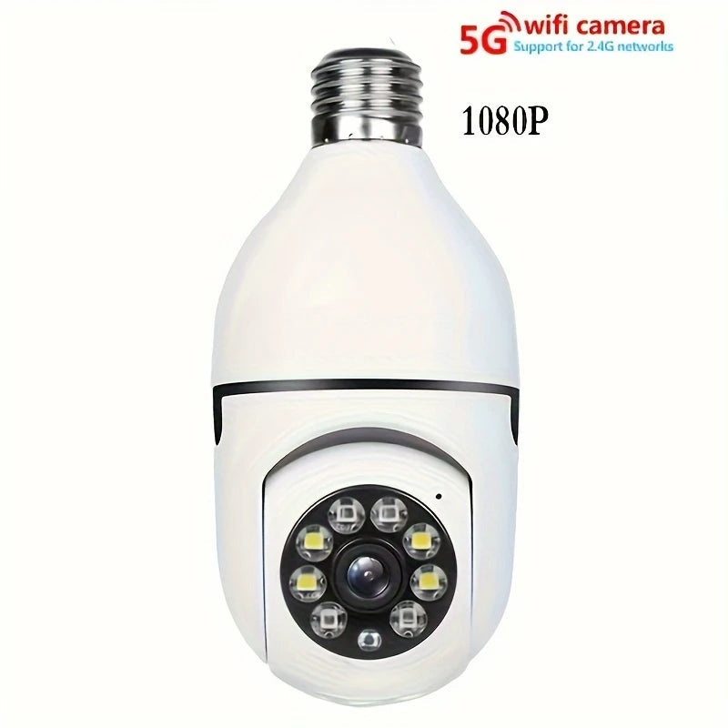 Ease Life APP-Light Bulb Security Cameras Outdoor Wireless WiFi Camera 5GHz, 360 Degree, E27 Light Socket Screw In Securi 