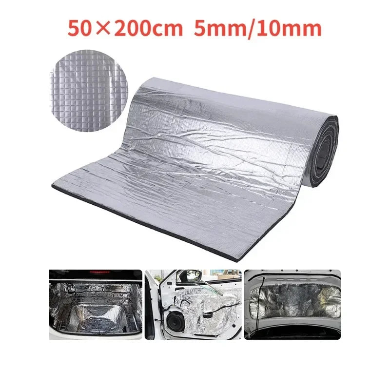 Manta Isolante Acústica e Térmica Ignífuga 200x50cm Painéis Acústicos para Paredes Isolamento Sonoro para Redução de Ruído em Automóveis