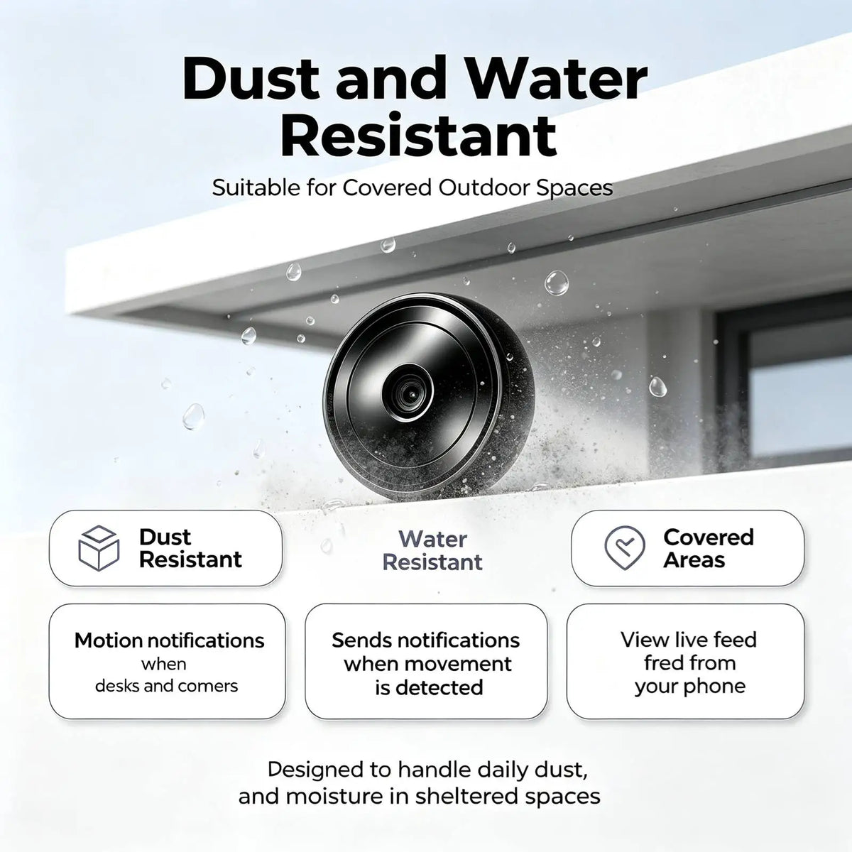 Mini WiFi Camera with 4K HD, Night Vision and Alerts