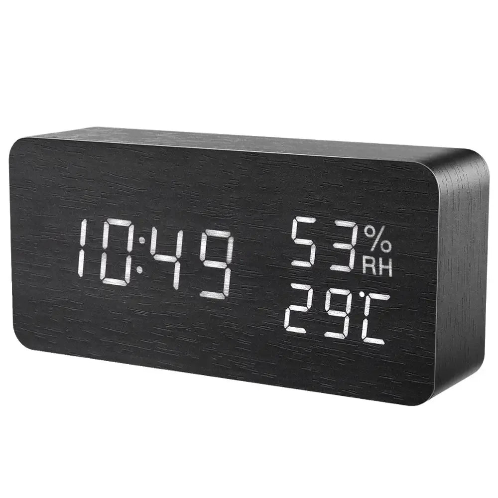 LED Digital Alarm Clock with Sound-Activated Display