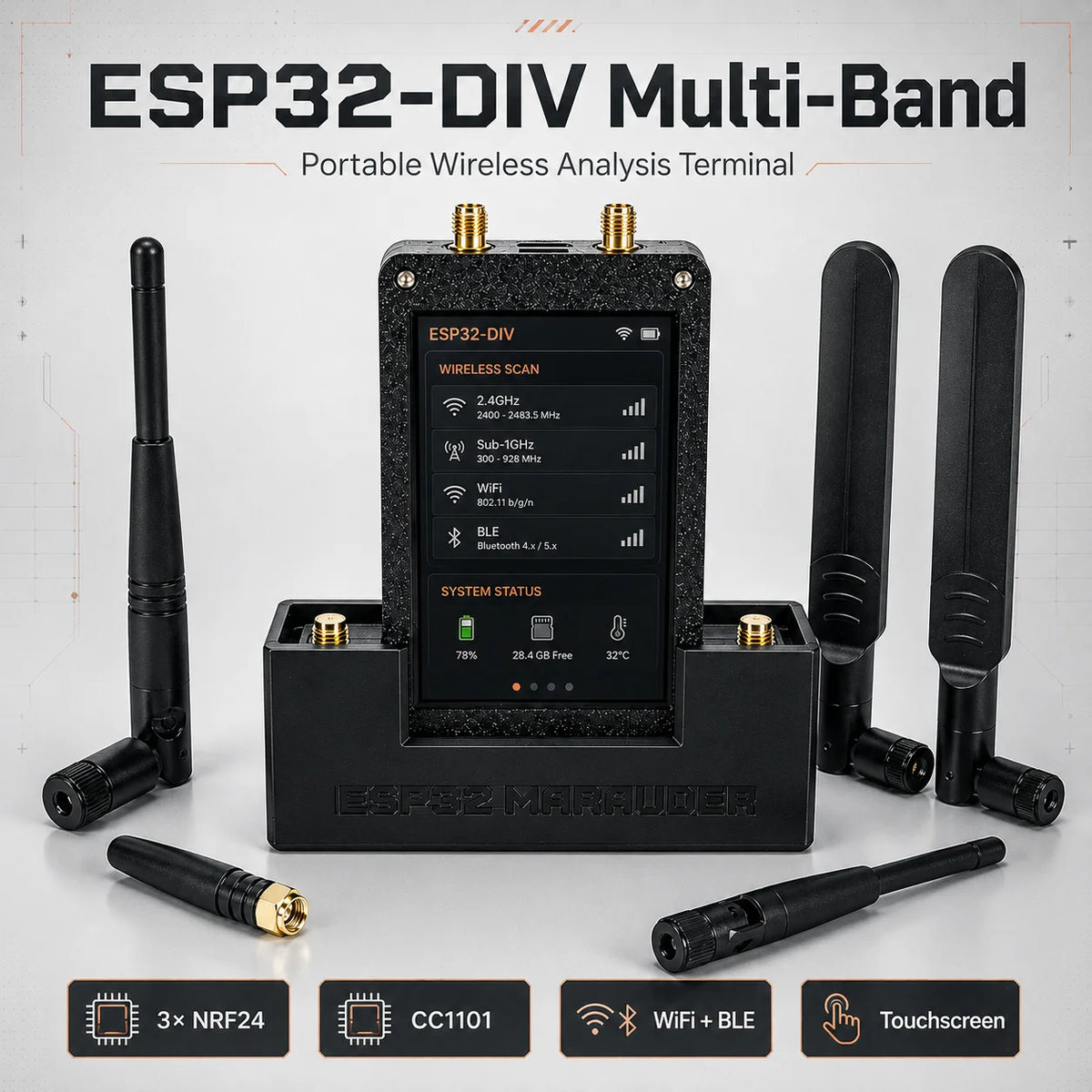 Treći modul ESP32 WiFi NRF24 CC1101 proširivački GPIO plaat za bežični razvojni set