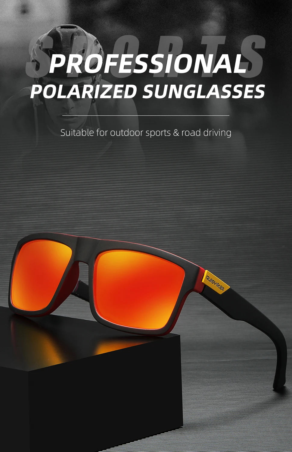 Brand Designer New Sunglasses Men Polarized Sun Glasses Women UV400 Outdoor Baseball Softball Sport Eyewear Fishing Goggles 