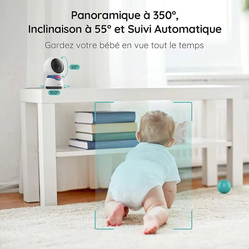 BOIFUN 1080P Baby Monitor with 355° PTZ and App Control