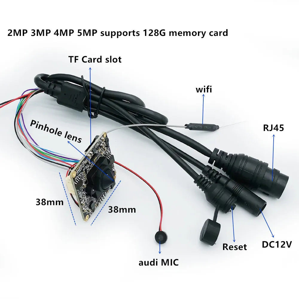 Mini WiFi IP Camera Module 2MP/5MP 1080P with Audio