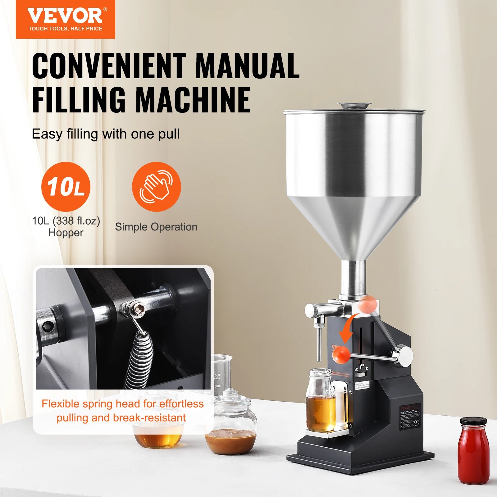 Manual Liquid Filling Machine 5–100ml Stainless Steel Bottle Filler