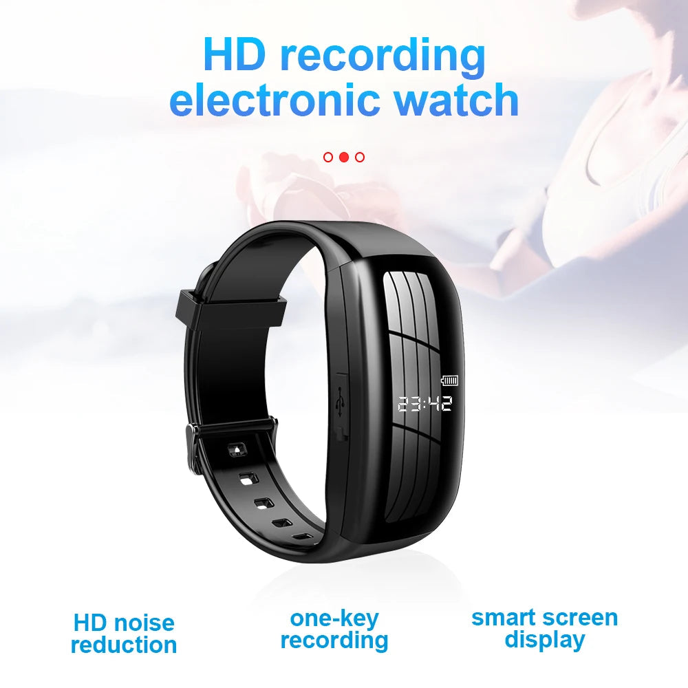 8-256GB Video Mini Camera Watch Audio Voice Recorder Bracelet USB Flash Driver Dictaphone Noise Reduce Sound Recording Wristband 