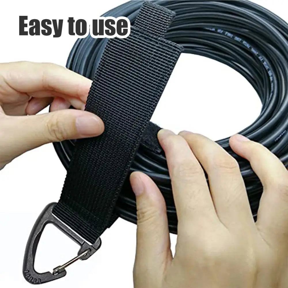 Cord Organizer Holder with Triangle Buckle Wire Manager Power Cord Management Nylon Heavy Cord Storage Straps for Cables Hoses 