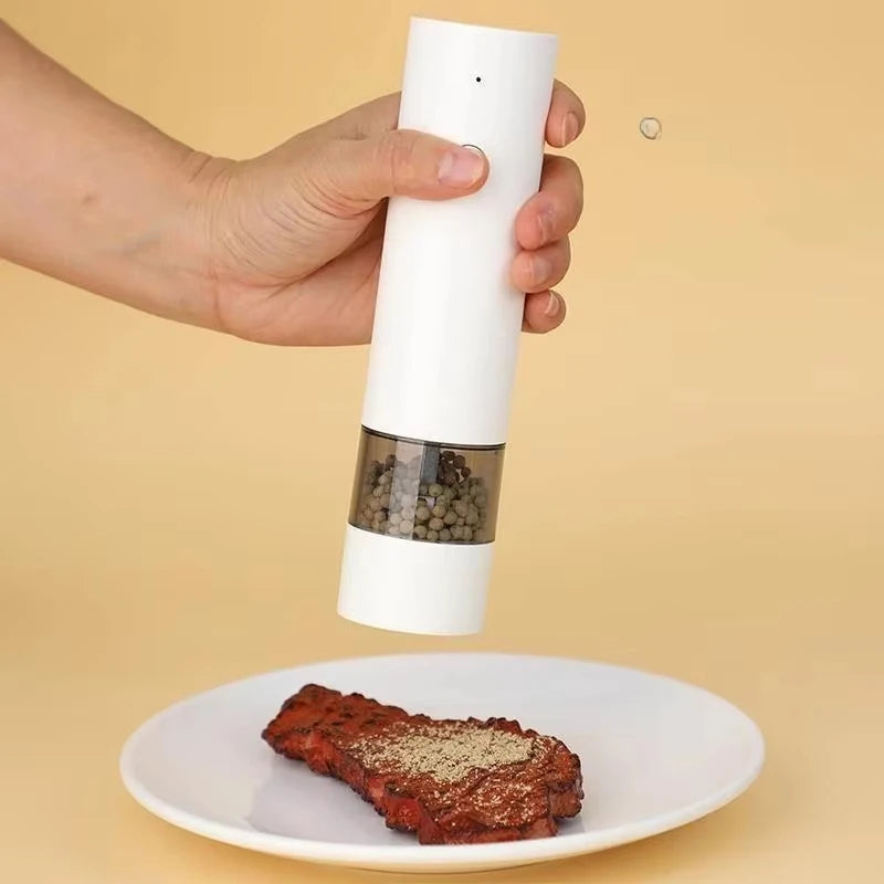 Moinho elétrico para pimenta/sal recarregável por USB