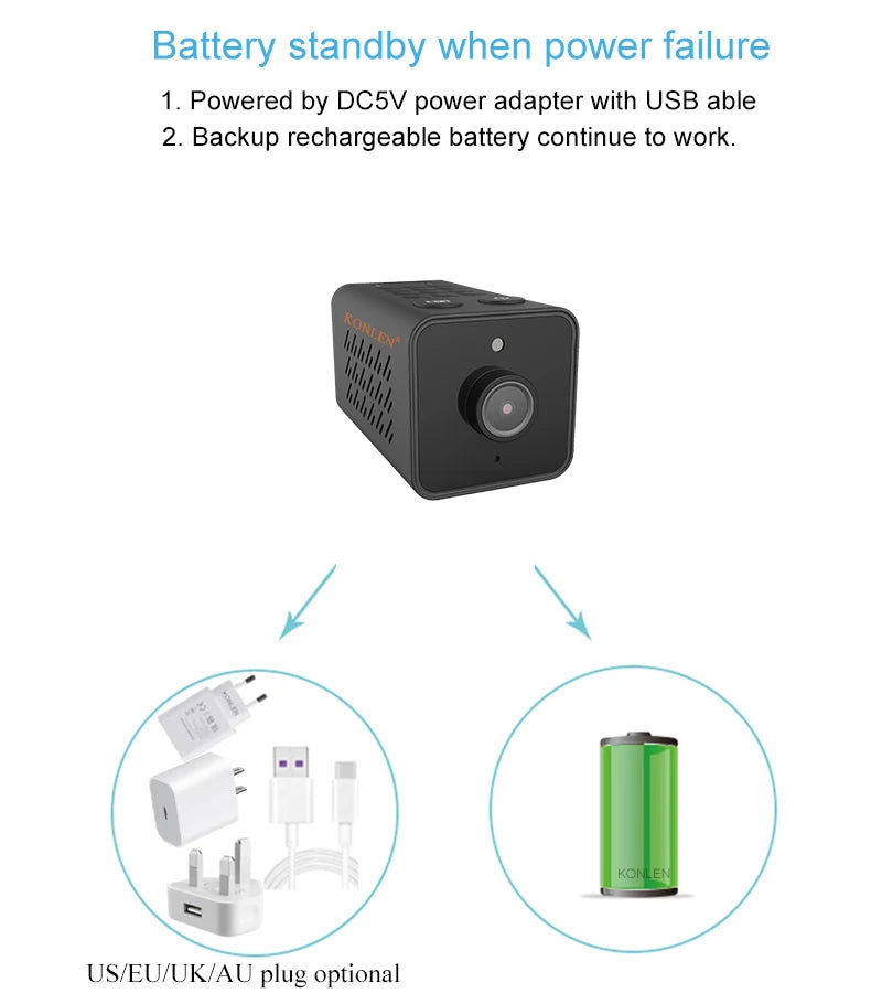 Smart Life Mini WIFI Battery IP Camera Tuya Small Body Nanny Monitor Wireless 1080P Home Google Alexa Video Security Protection
