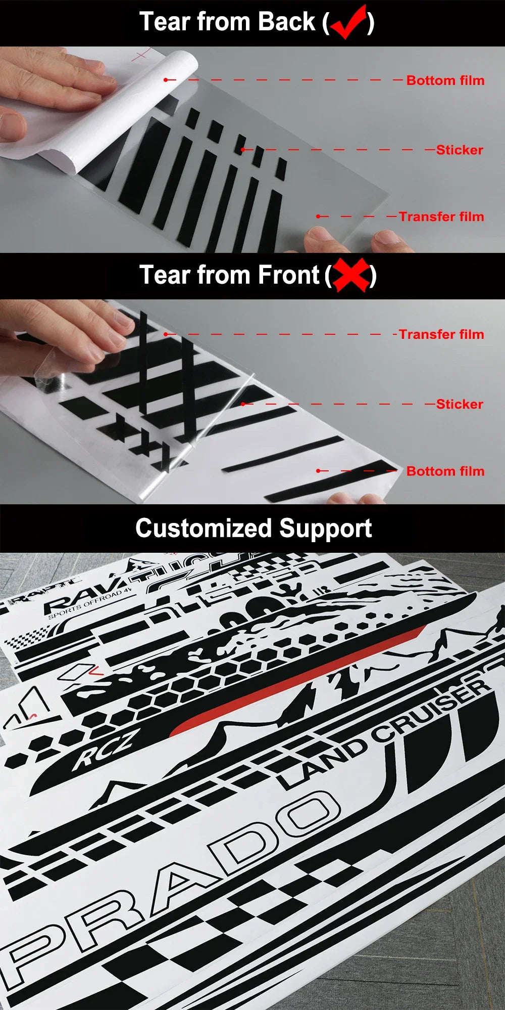 For Jeep Wrangler JK JL TJ YJ Car Door Side Stickers Mud Splashing Styling Vinyl Film Decals Decoration Auto Tuning Accessories