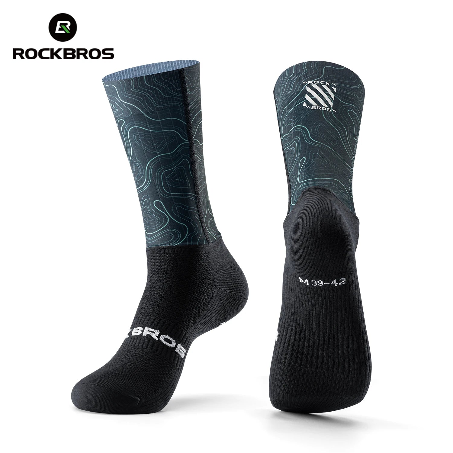 Compression Cycling Socks Knee-High Non-Slip Sports Performance Socks