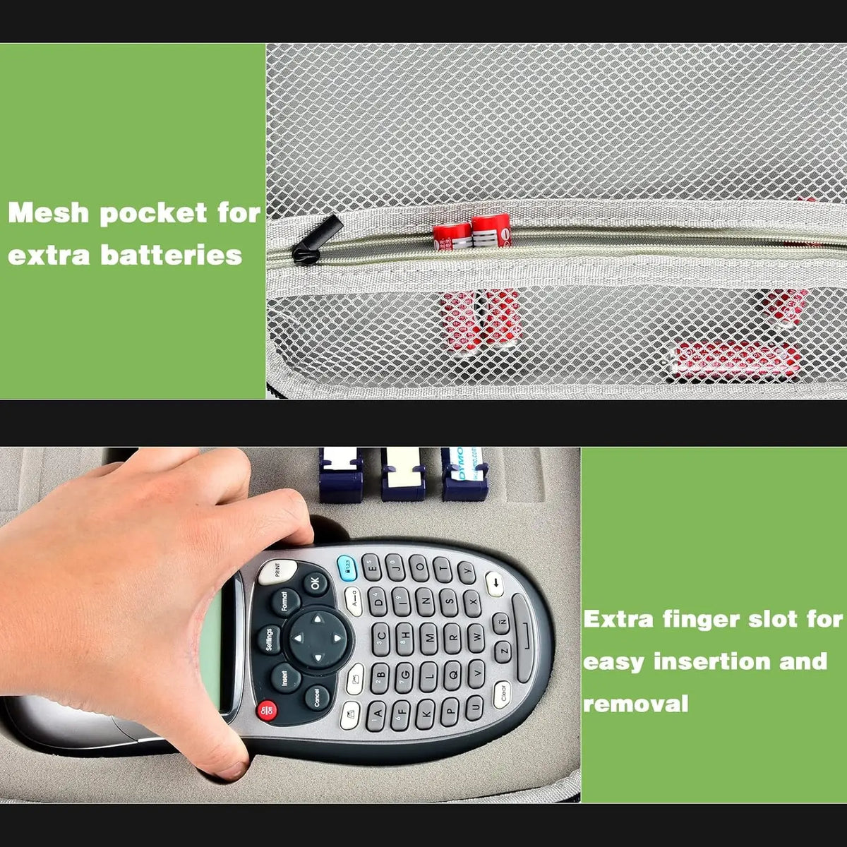 （NUR ETUI) Etui kompatibel mit DYMO LetraTag LT-100H Handbeschriftungsgerät, Halter für Beschriftungsgeräte und Drucker