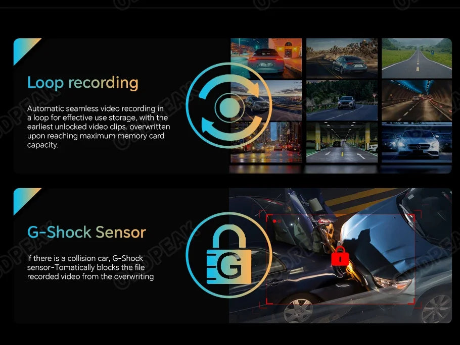 11.3" Android 14 Car Mirror Dash Cam with CarPlay, GPS & 1080P