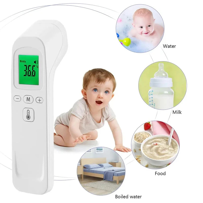 Non-Contact Digital Forehead Thermometer, White