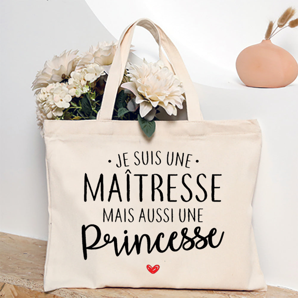 Thank You Teacher Stampa Francese Borsa a Spalla Donna Borsa in Tela Borse da Shopping Borse Femminili Borsa Riutilizzabile Migliori Regali per Maitresse