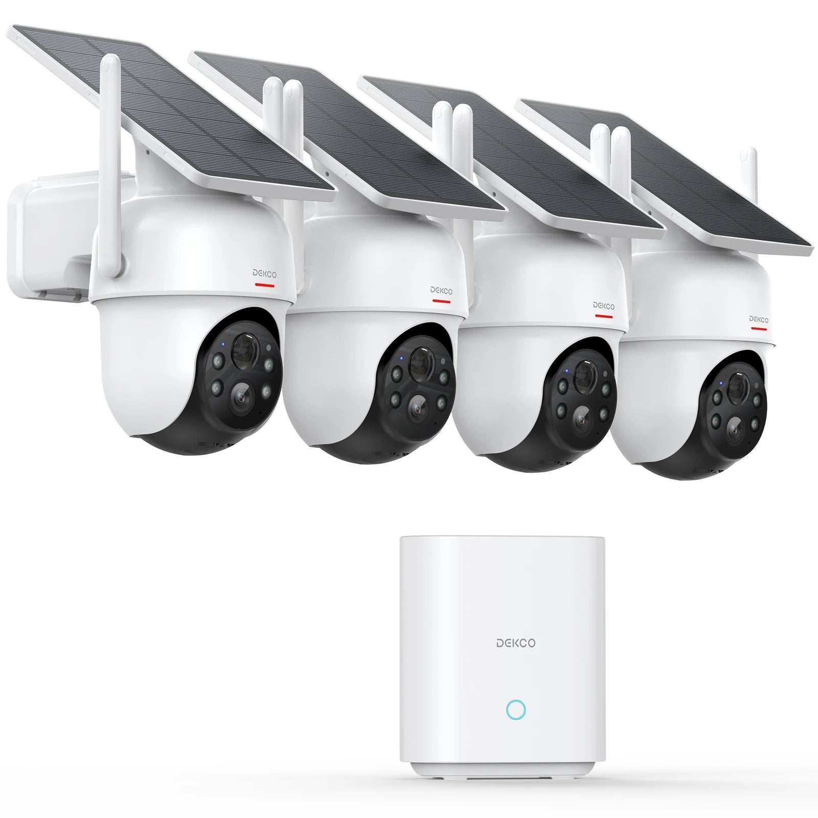DEKCO 3MP Solar Security Camera System, 4-Camera Kit