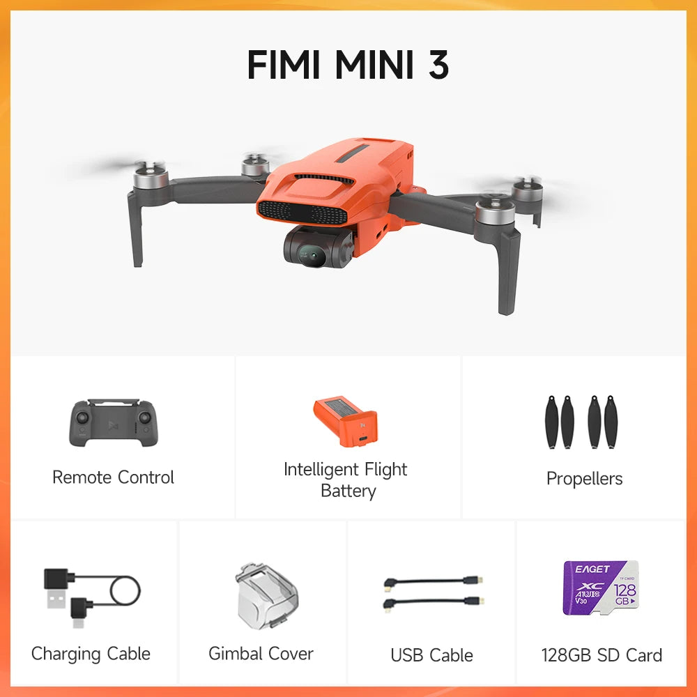 FIMI Mini 3 AI Süper Gece Video Dronu 4K Kameralı