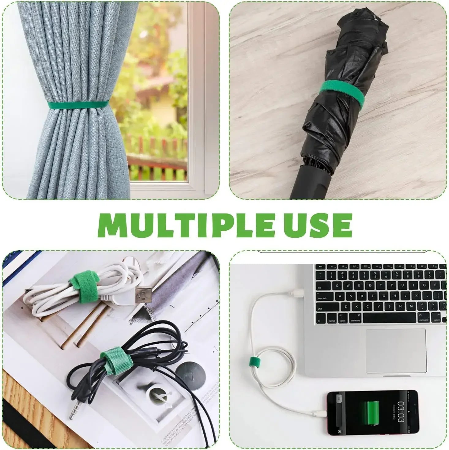 20/2M Nylon Plant Ties Plant Bandage Hook Tie Loop Adjustable Plant Support Reusable Fastener Tape for Home Garden Accessories 