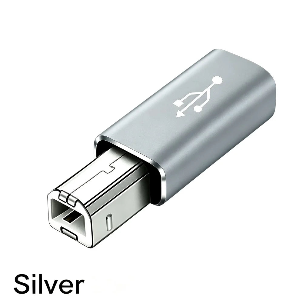 Adaptador USB-C hembra a USB-B macho - aluminio