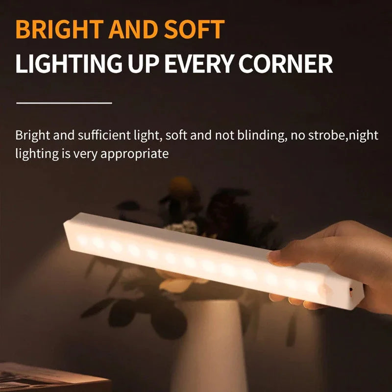 LED Motion Sensor Cabinet Light, Rechargeable Magnetic Strip