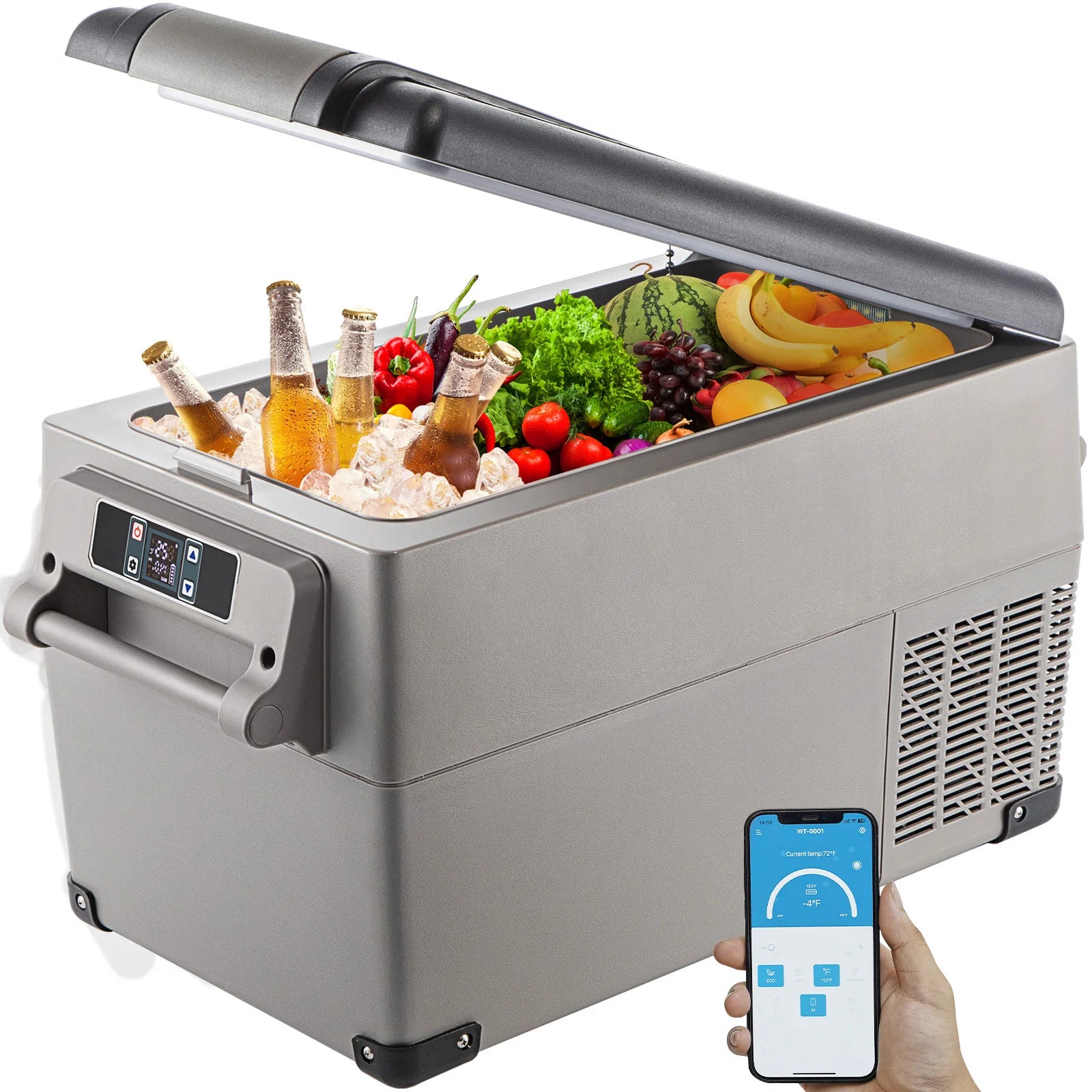 Portable Car Fridge Freezer 15L–55L Electric Cooler 12V/24V & AC