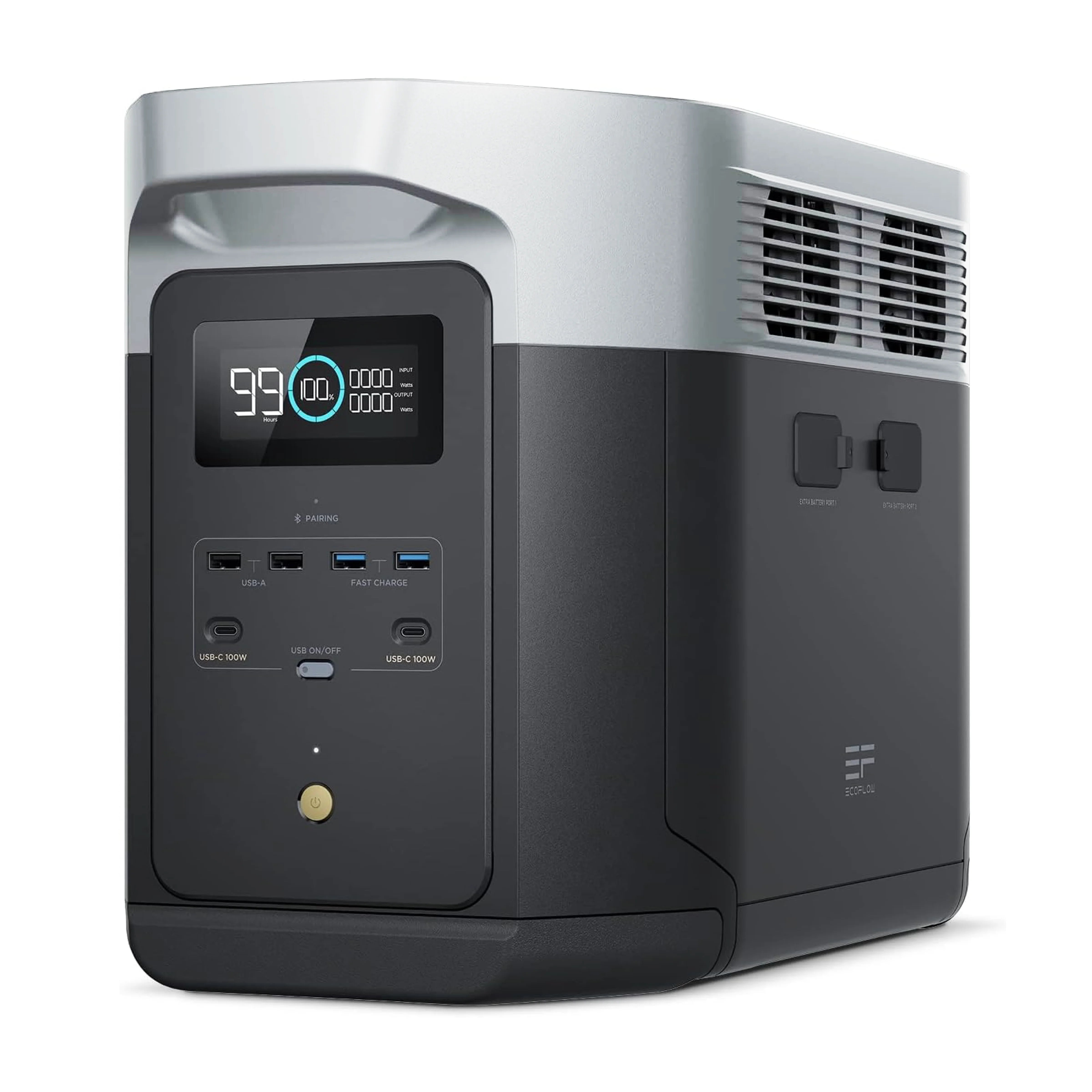 ECOFLOW Portable Power Station DELTA 2 Max, 1900Wh Solar Powered Generator, 2400W LFP Solar Generator, Full Charge in 1 Hr