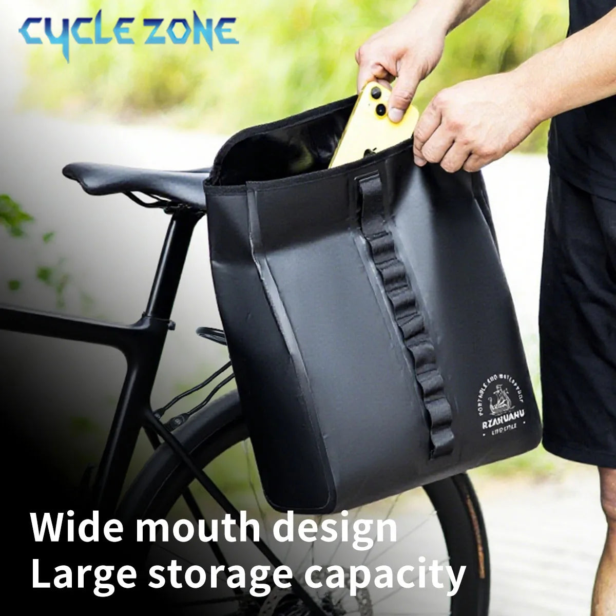 Rainproof Bicycle Handlebar Bag for Front Bars or Rear Rack