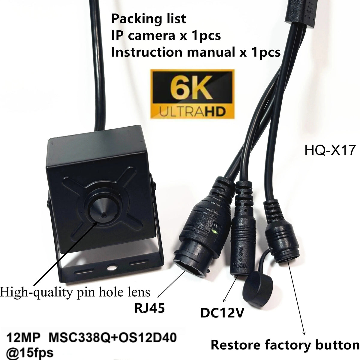 Mini-IP-Kamera 12MP PoE Audio Menschenerkennung