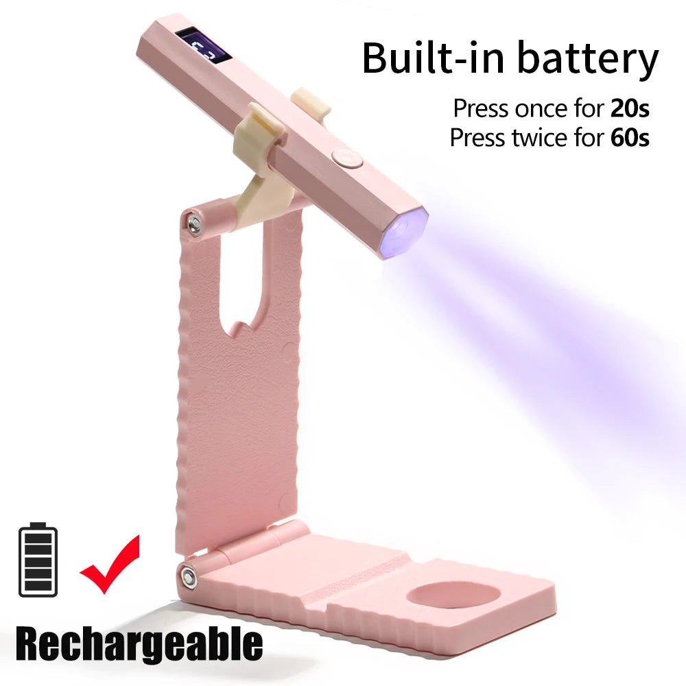 YIKOOLIN Portable Nail Dryer Machine USB Mini Nail Dryer Lamp UV LED Nail Light for Curing All Nail Gel Nail Lamp Home Salon Too 