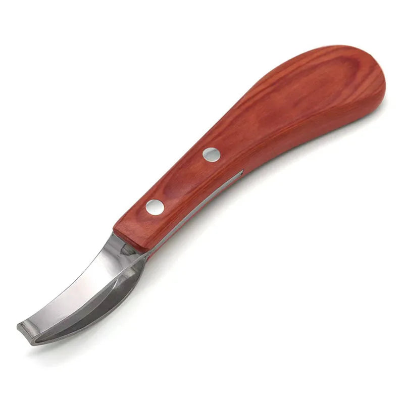 Hufpflegemesser mit Holzgriff