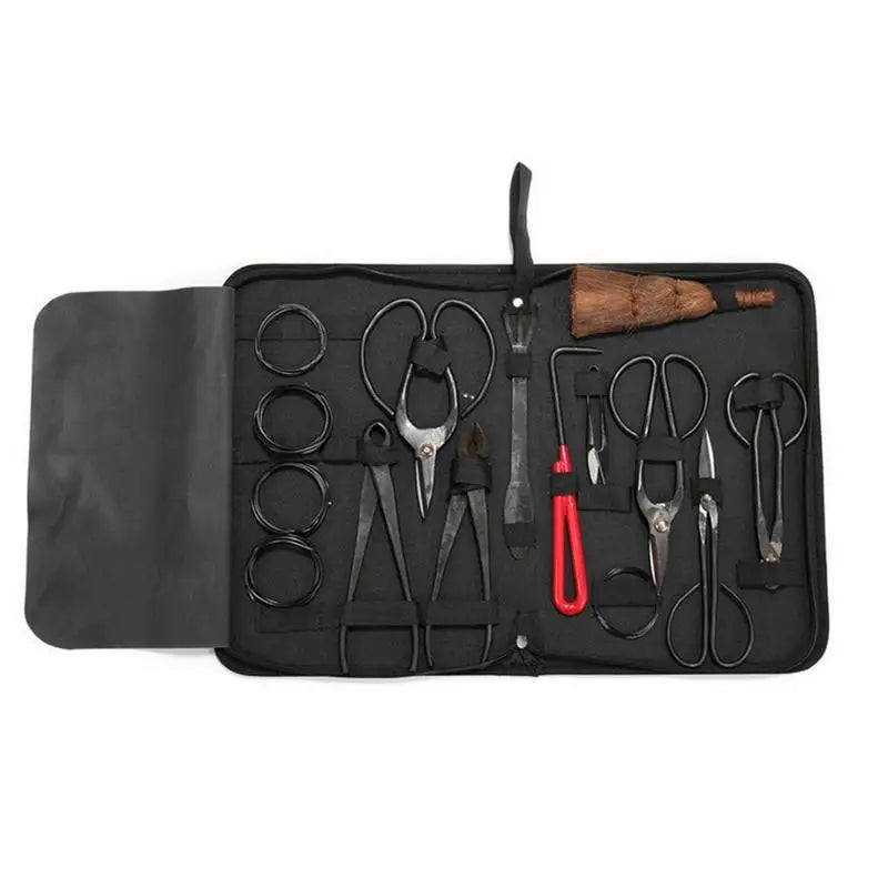 Carbon Steel Bonsai Tool Set with Nylon Case