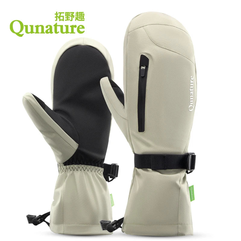 Qunature Ski Gloves with Anti-Slip Palm and Fleece Lining