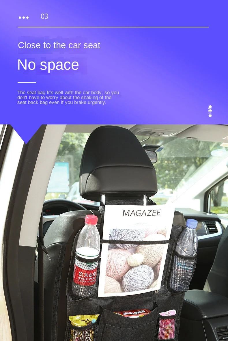 Car Backseat Organizer with Touch Screen Tablet Holder Auto Storage Pockets Cover Car Seat Back Protectors Car Accessories 