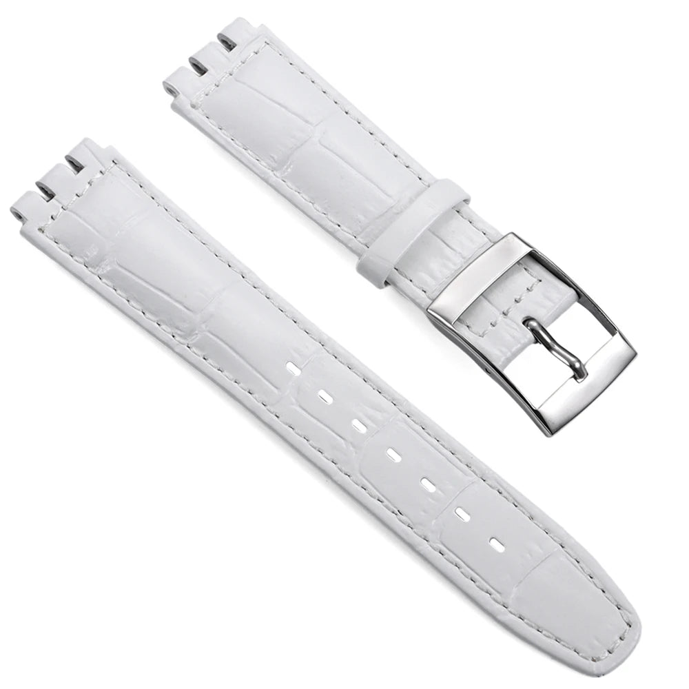 Leren horlogeband voor Swatch, 17 of 19 mm