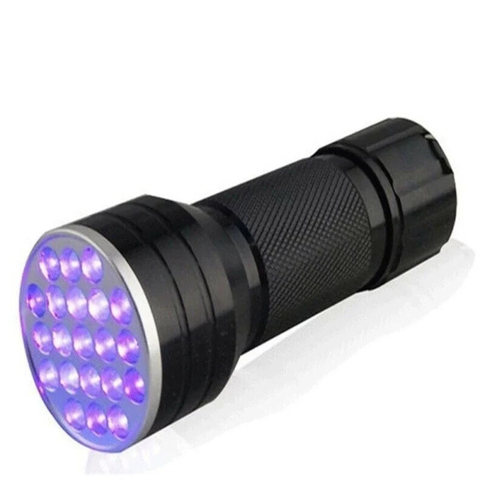Portable 21 LED UV Ultraviolet Flashlight Blacklight 395NM Mini Torch Flash Lamp For Pet Urine Stains Black Light Flashlights 