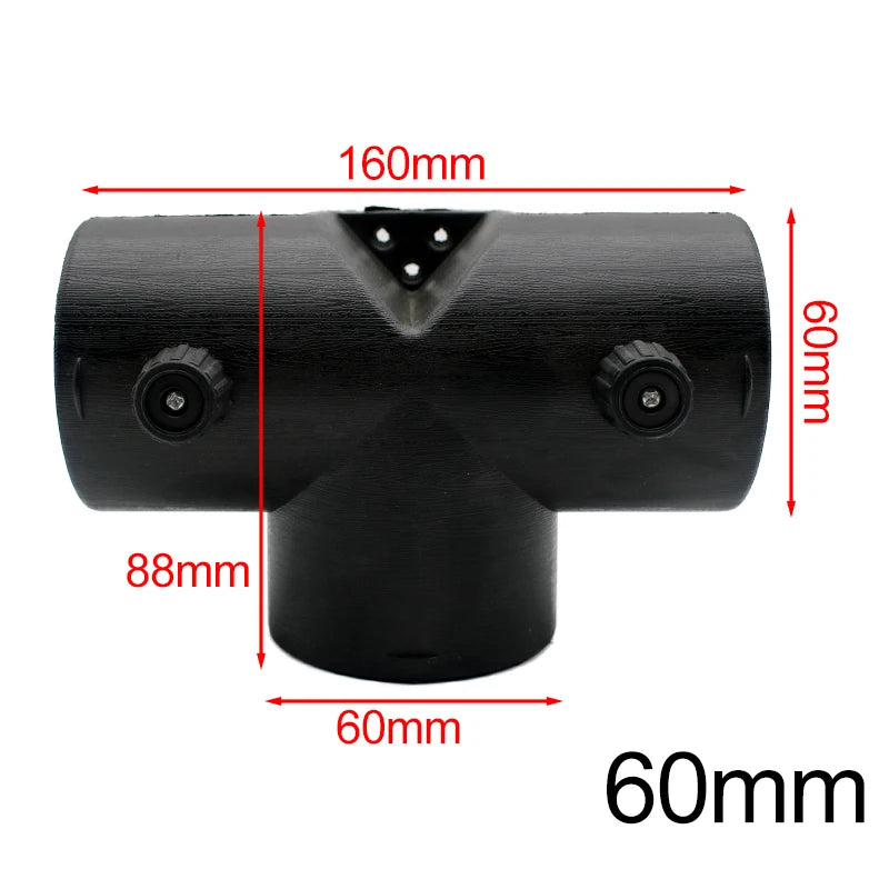 Diesel Parking Heater Air Duct Connector with Adjustable Valves, 60/75 mm