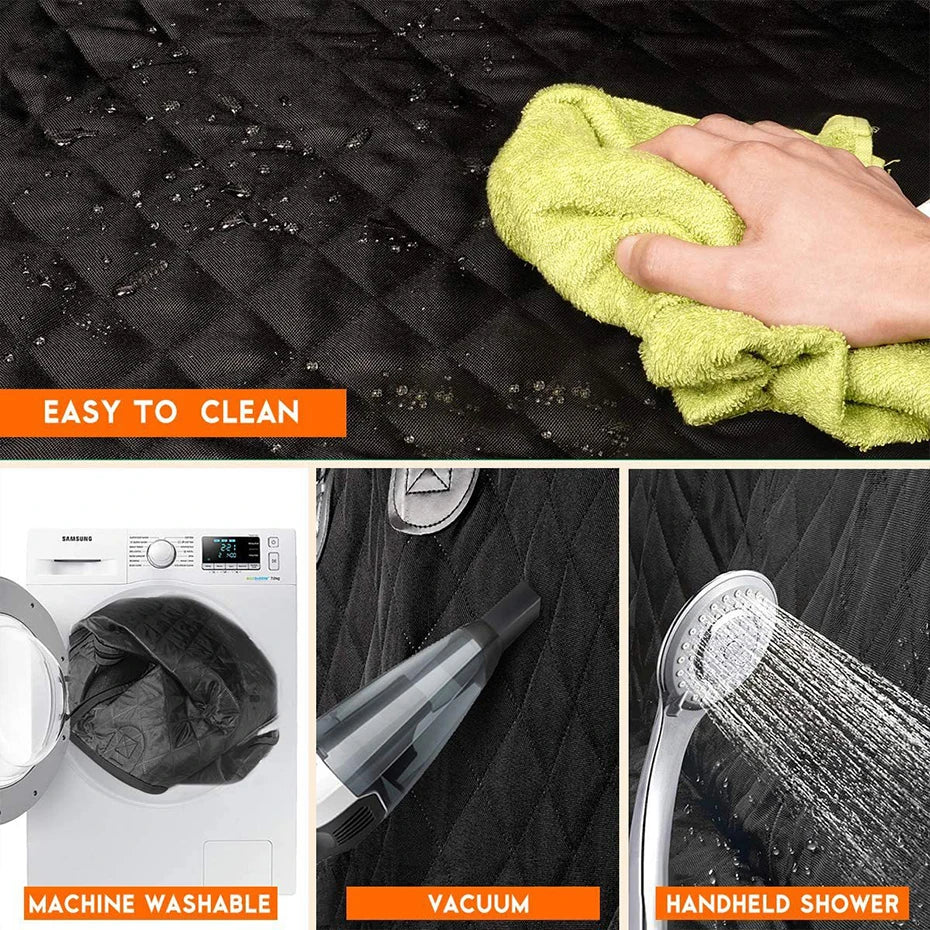 SEAMETAL Car Rear Seat Cover for Dog Waterproof Oxford Cloth Seat Cushion for Pet Anti-Scratch Seat Protector Barrier for Dog