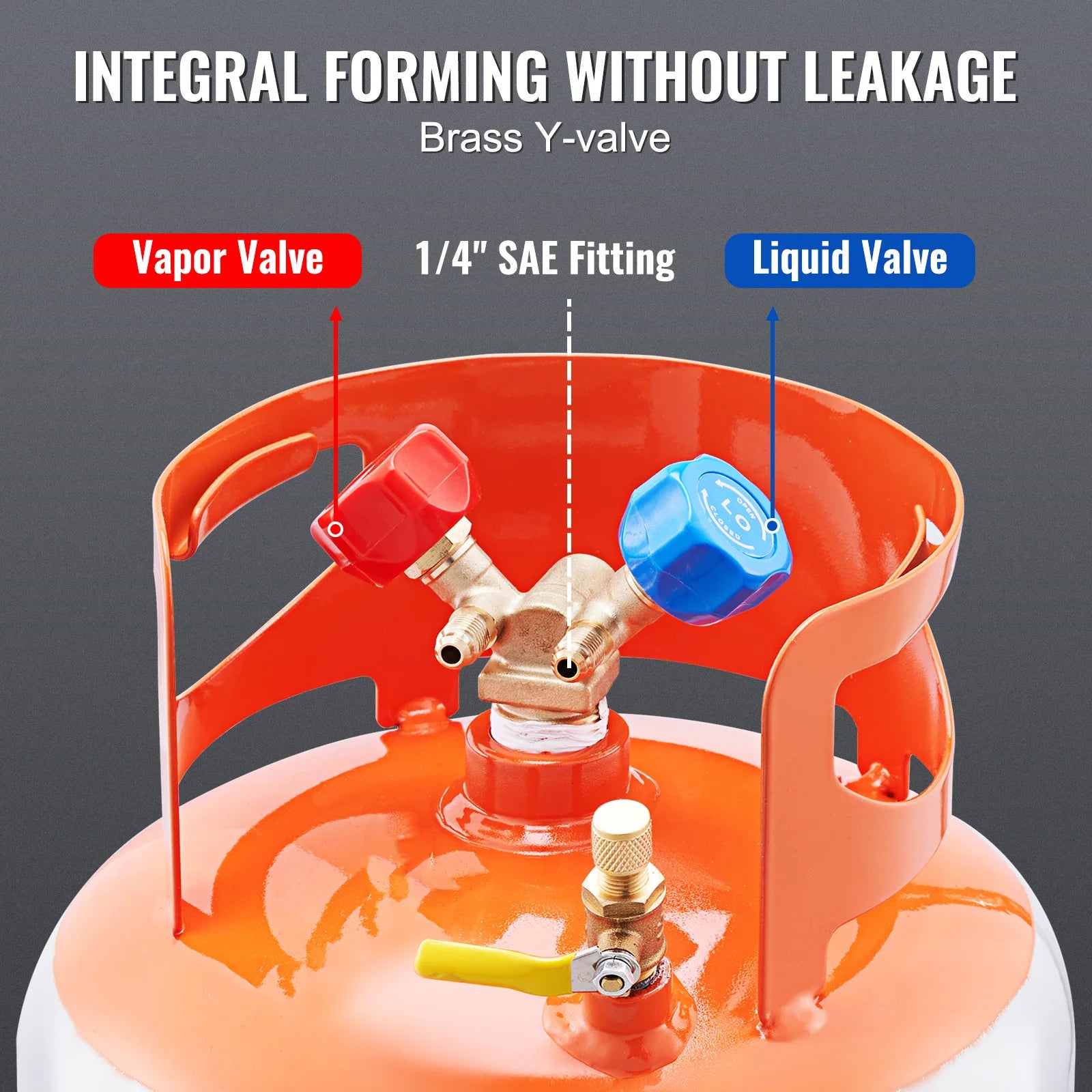 50 lb Refrigerant Recovery Tank with Y-Valve