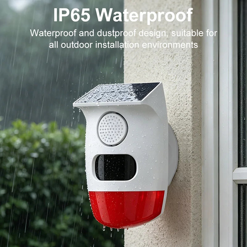 Solar Motion Sensor Alarm with 120dB Siren