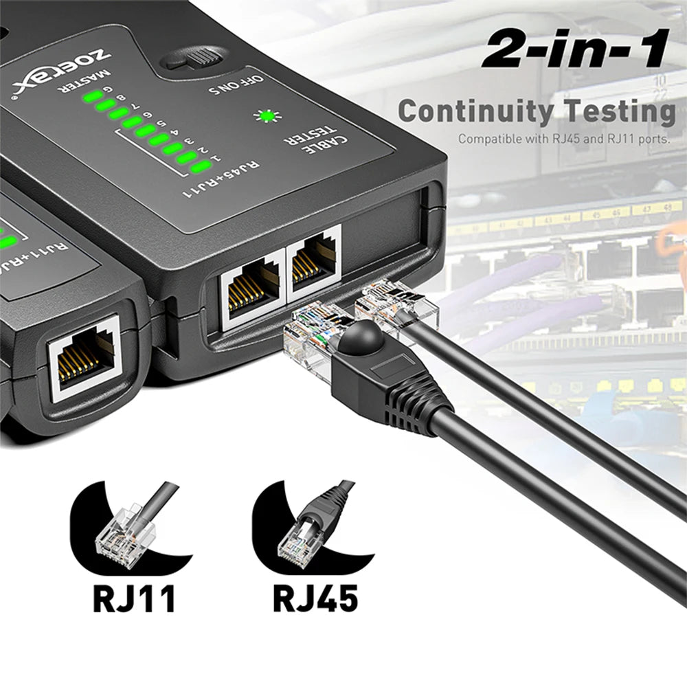 RJ45 and RJ11 Network Cable Tester