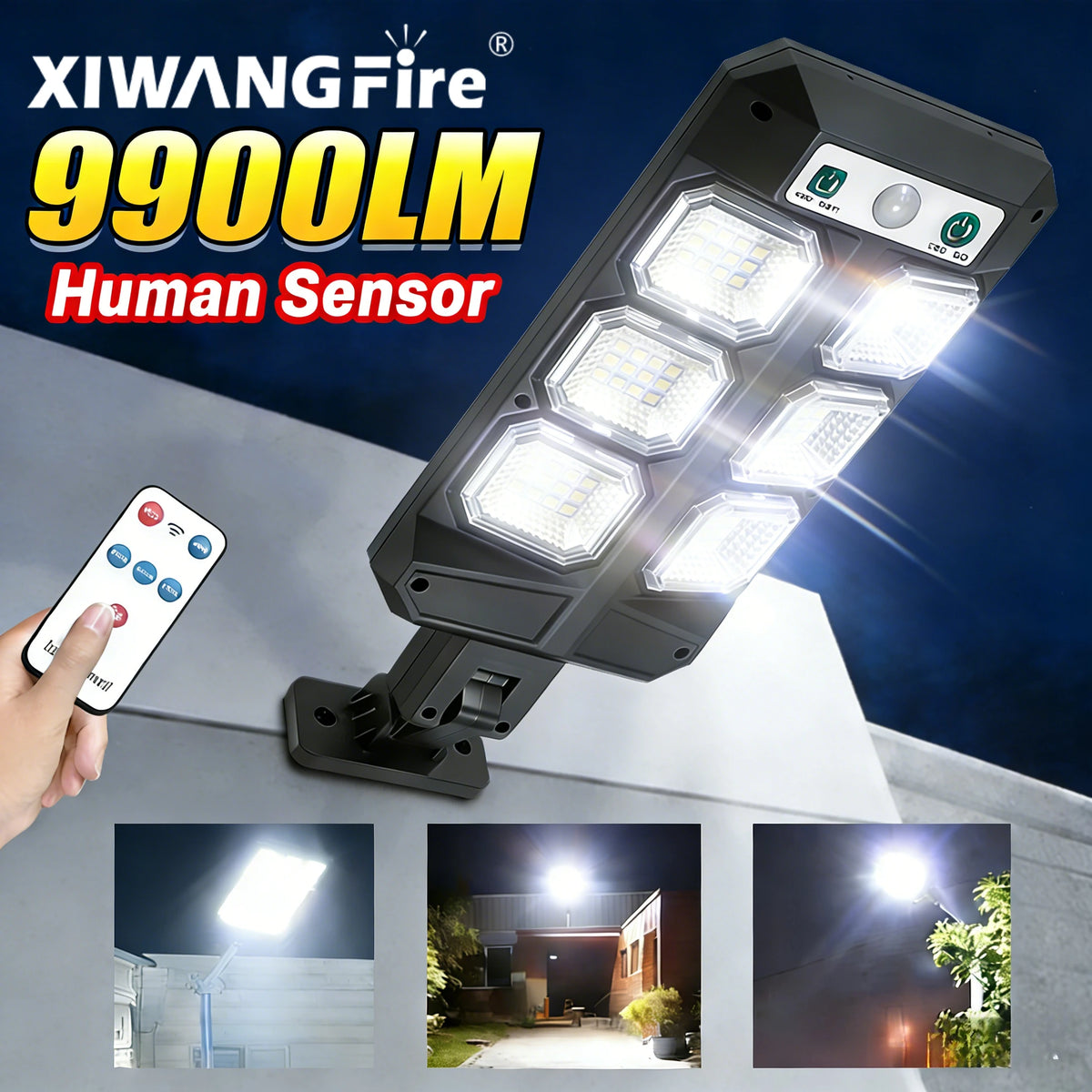 Solar Motion-Sensor Wall Light