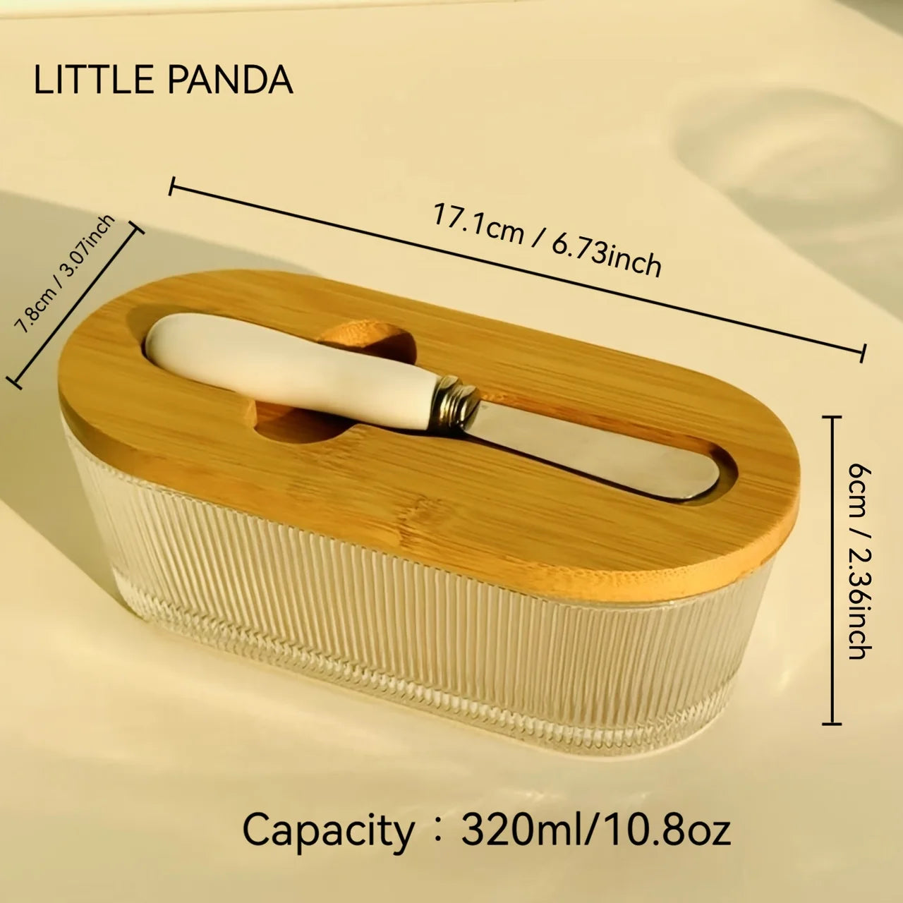 Glass Butter Dish Set with Sealed Lid