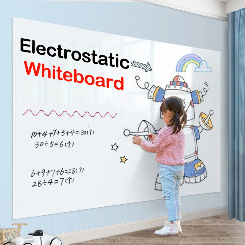 Rolo de quadro branco com aderência estática, 45cm de largura