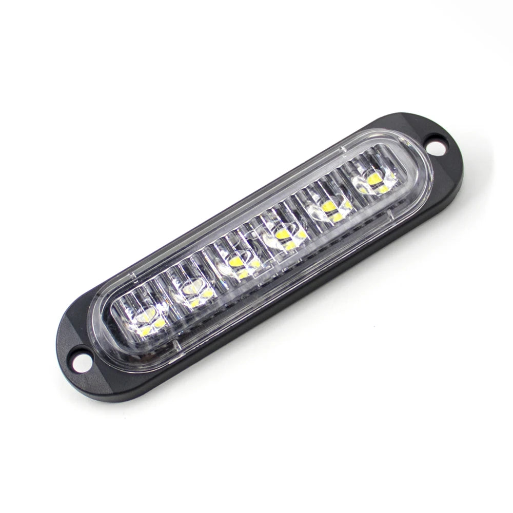 10PCS 12V 24V 6 LED Side Marker Lights Warning Light Auto Car External Lights Trailer Truck Lorry Clearance lamp Red Amber White