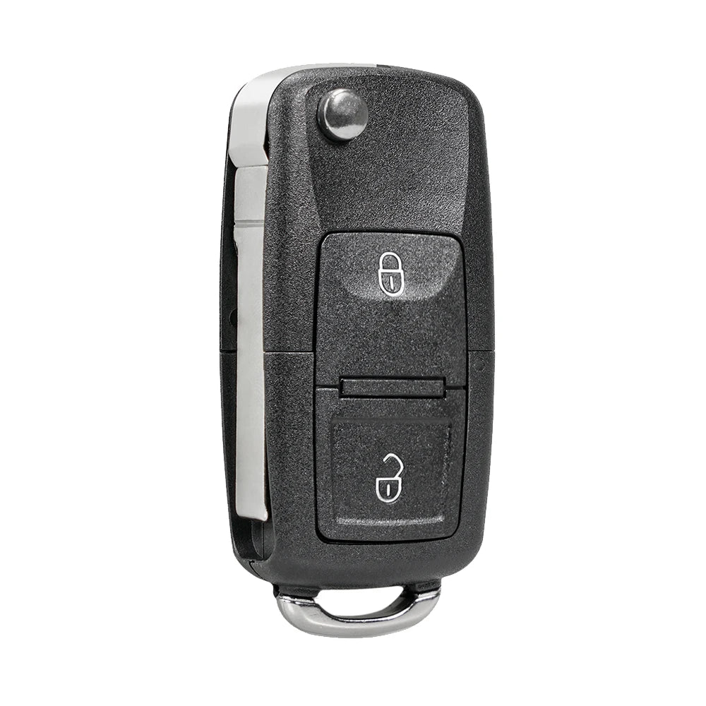  Univerzális 2 gombos távirányító kulcstartó ABS, Volkswagen 1J0959753CT ID48 chip 433MHz kulcs nélküli bejutás cseréje - 2 készlet