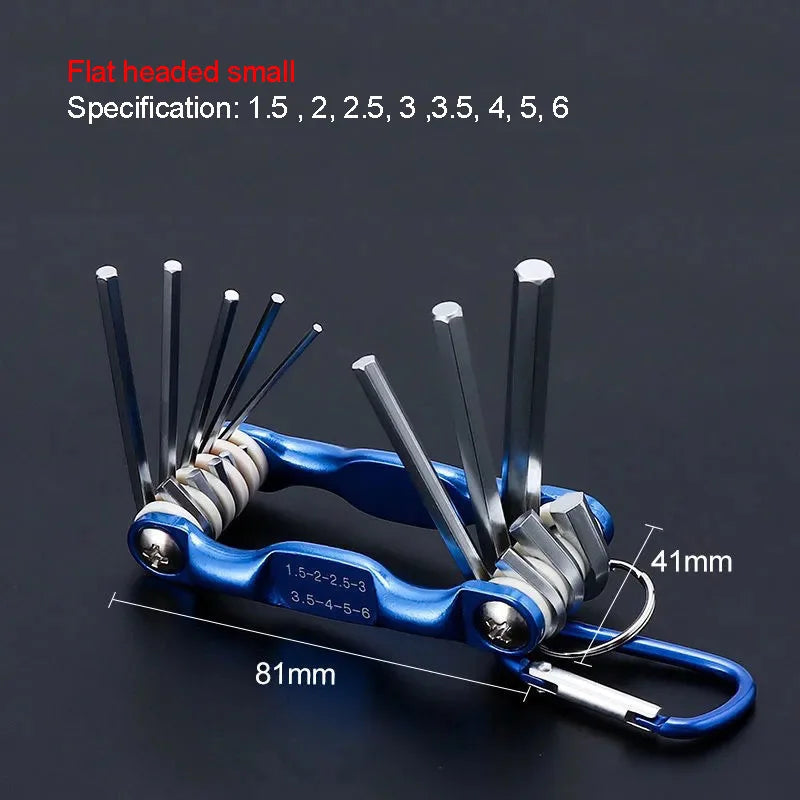 Portable Folding Hex Wrench Allen Set Metal Metric System Torx Hexagonal Spanner Screwdriver Hex Key High Quality Hand Tool 