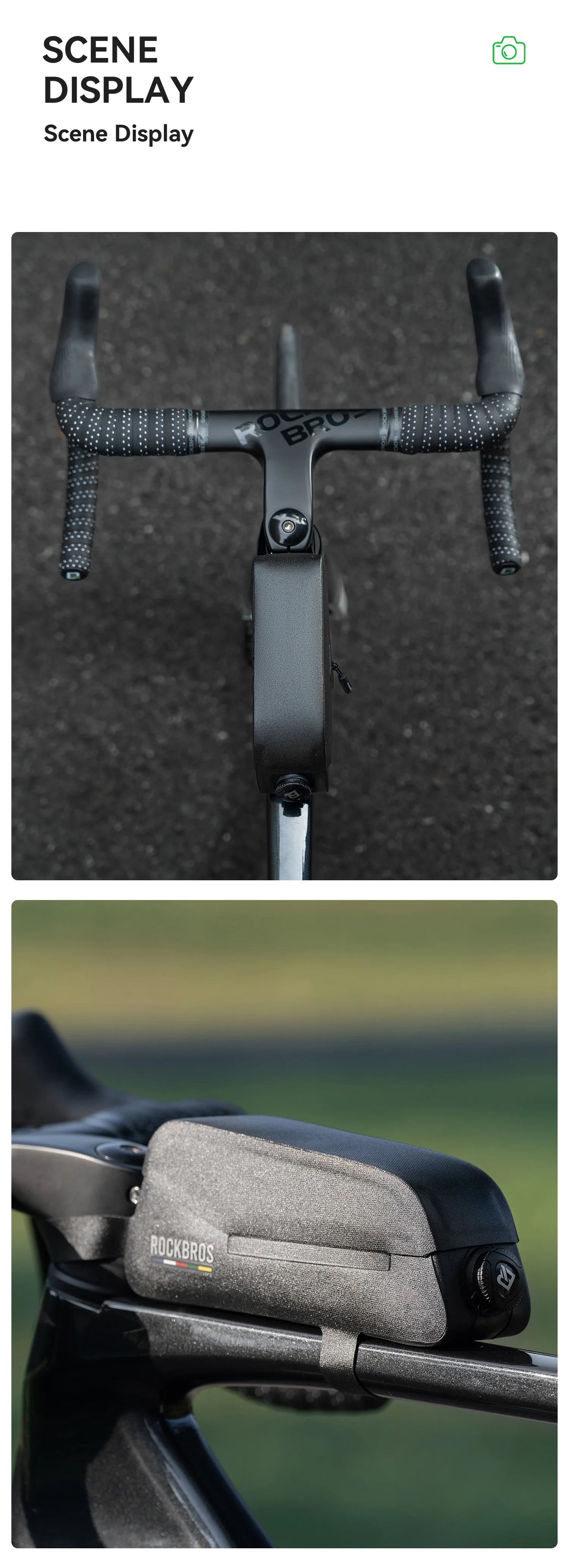 Borsa Impermeabile ROCKBROS ROAD TO SKY per Tubo Superiore della Bici, Borsa Telaio per Ciclismo, Leggera per Accessori da Bicicletta